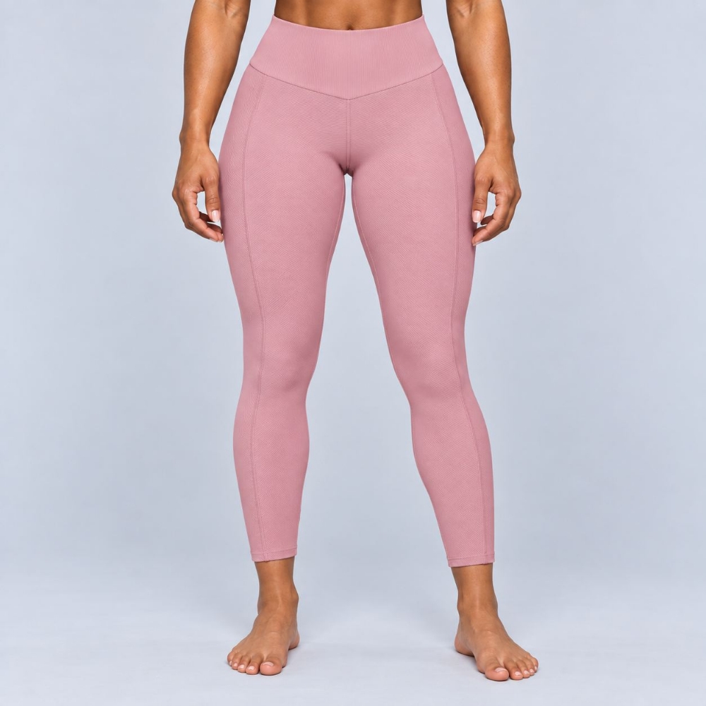 Picture of Onzie Sweetheart Midi Yoga Leggings | Antique Rose | High Waist