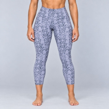 Picture of Onzie High Basic Midi Yoga Leggings | Lavender Cobra | High Waist
