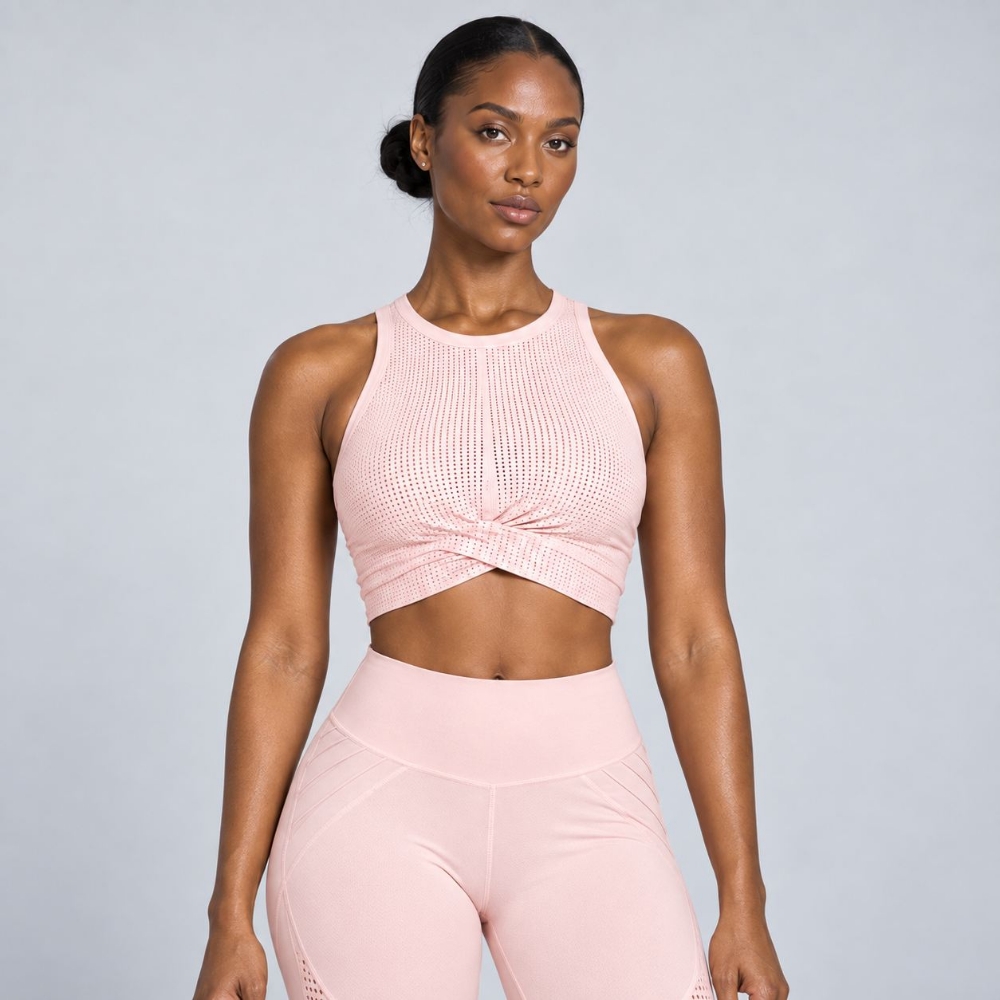 Picture of L'urv Perfect Landing Midi Crop Top | Blush