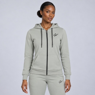 Picture of Gorilla Wear Pixley Zipped Hoodie | Light Green | Slim Fit
