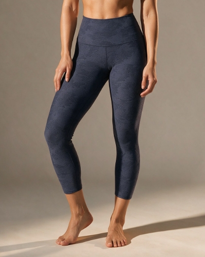 Onzie Jacquard Midi Yoga Leggings Carbon Camo