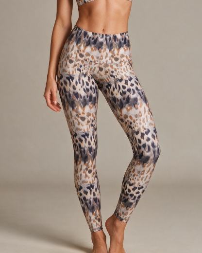 Onzie Tech Yoga Leggings Safari Print