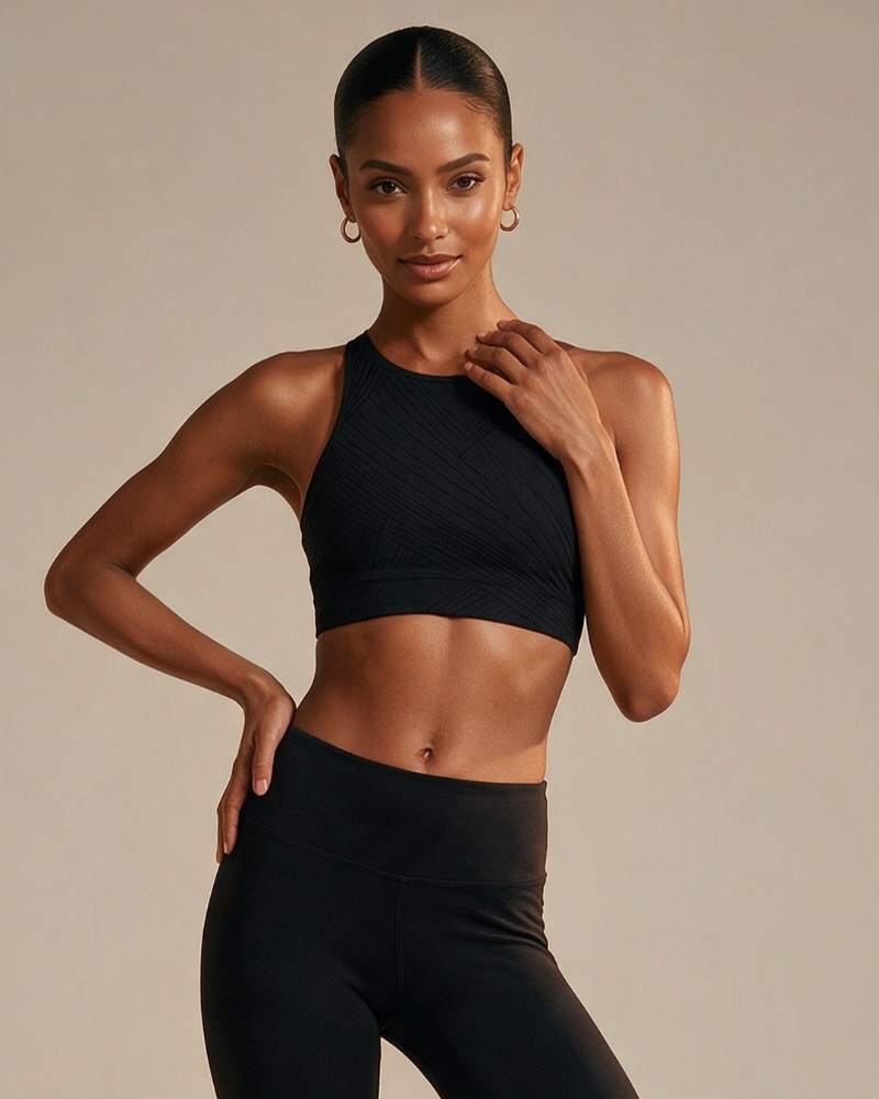 Onzie Selenite Heart Yoga Bra Black