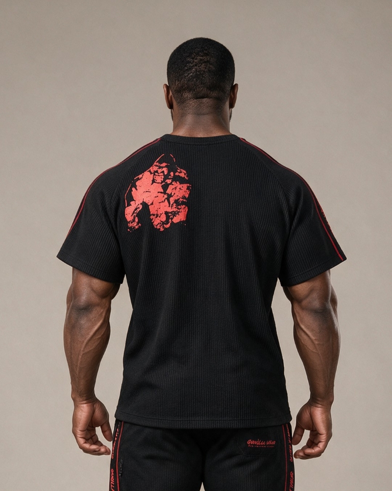 Gorilla Wear Buffalo Old School Rag Top - Black/Red back