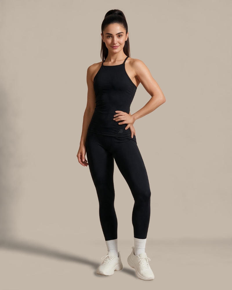 Better Bodies Performance Halter Crop Top - full length