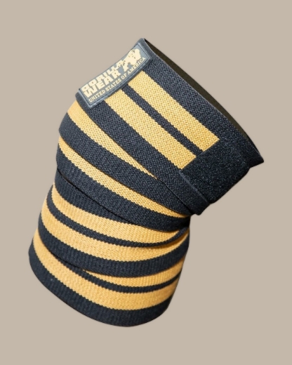 Picture of Gorilla Wear Knee Wraps | Black Gold Edition | 200cm