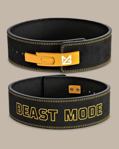 Picture of Might&Glory 10mm Powerlifting Lever Belt | Beast Mode | Amara Leather