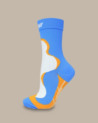 Compression Sports Socks - Blue White