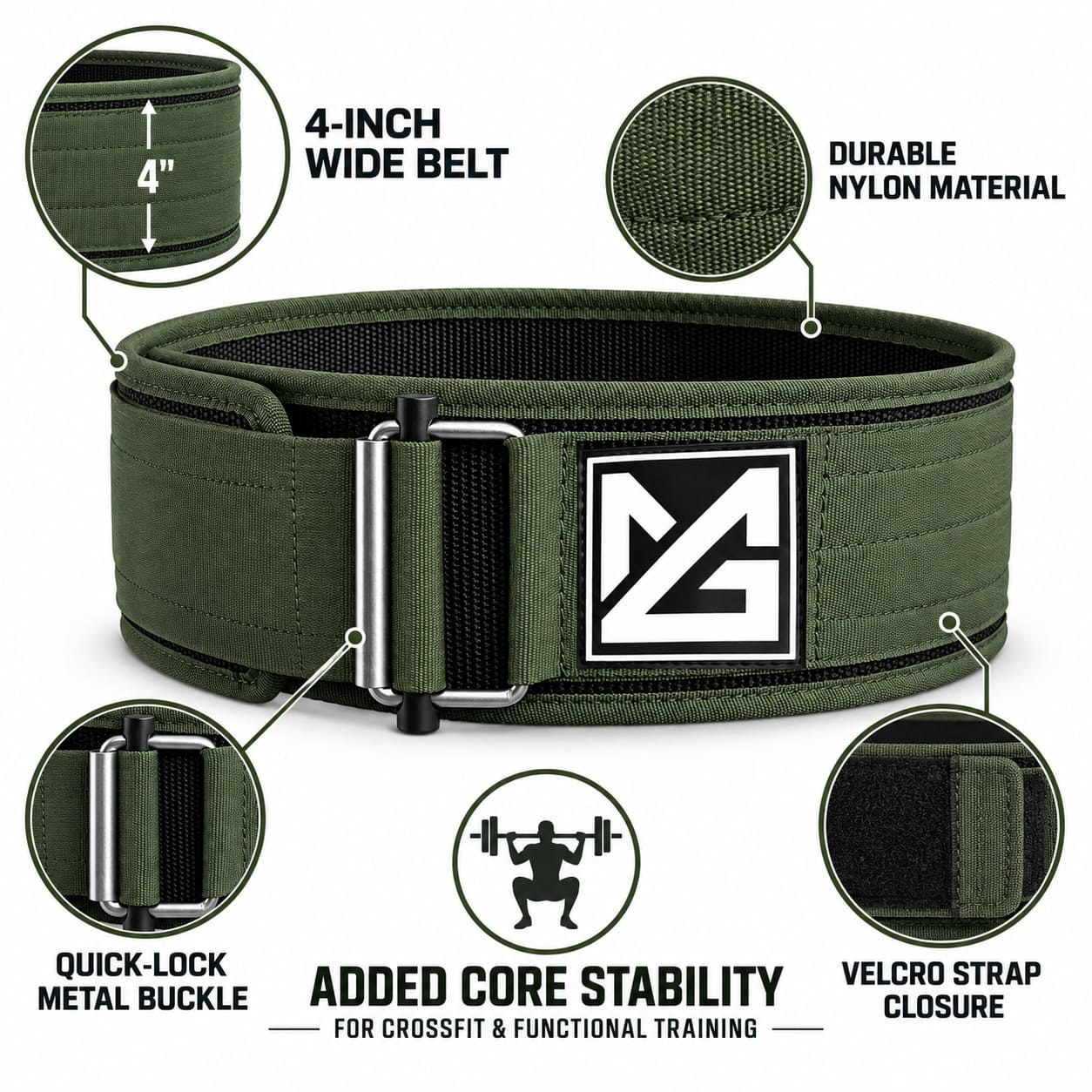 Might&Glory Nylon Weightlifting Belt - photo 1