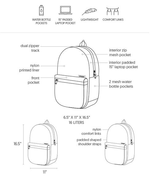 Vooray Ace Backpack design details